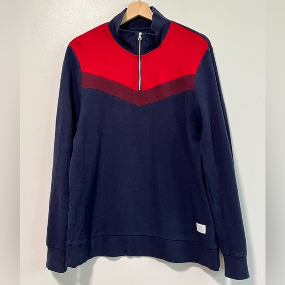 Frank And Oak Men’s Half-Zip Sweatshirt - Size M - Picture 1 of 10